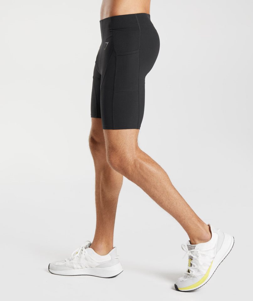 Men's Gymshark Control Baselayer Shorts Black | NZ 8MQKFJ